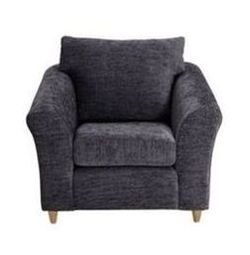 Isabelle Fabric Chair - Charcoal